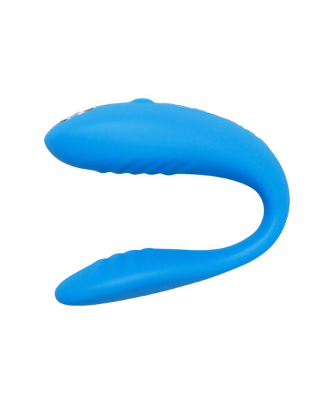 Dildo vaginal bleu connecter