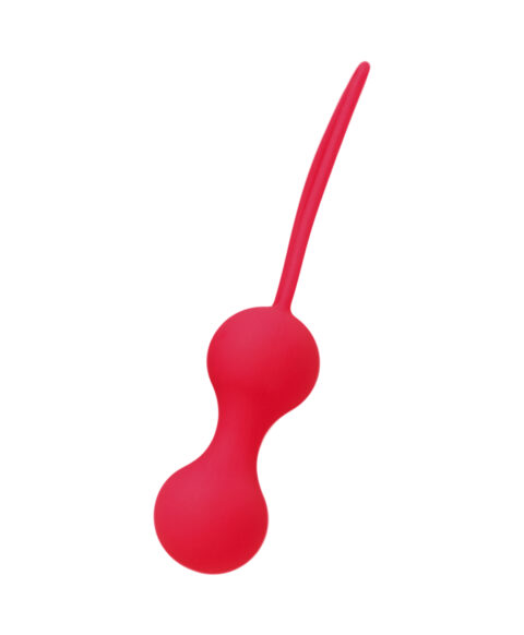 Boule de geisha vibrante double rouge - Vibromasse