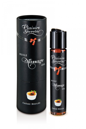 Huile de massage gourmande – Crème Brulée - Vibromasse