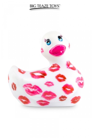 Mini canard vibrant Romance blanc et rose - Vibromasse