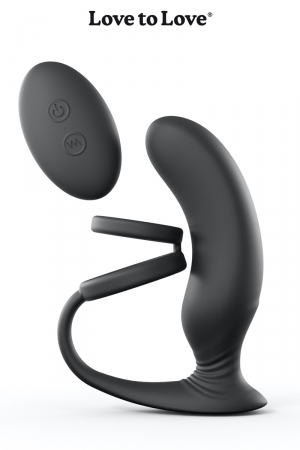 Stimulateur de prostate + cockring Double game - Vibromasse