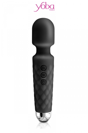 Vibro Love Wand rechargeable noir – Yoba - Vibromasse