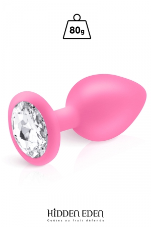 Plug bijou silicone rose L – Hidden Eden - Vibromasse