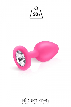 Plug bijou silicone rose S – Hidden Eden - Vibromasse