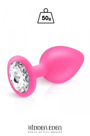Plug bijou silicone rose M – Hidden Eden - Vibromasse