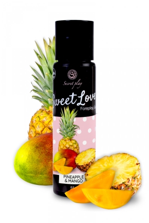 Lubrifiant comestible Ananas-Mangue – 60ml - Vibromasse