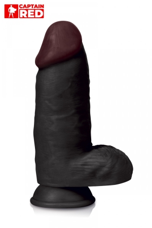 Gode XXL Colossus Black 26 x 7,5 cm – Captain Red - Vibromasse