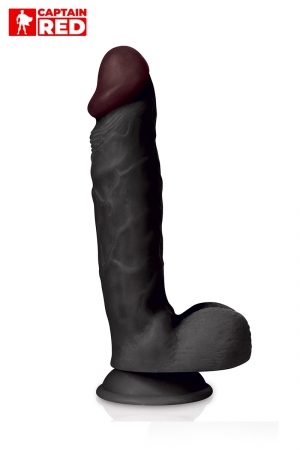 Gode réaliste The Intense Black 24 x 5 cm – Captain Red - Vibromasse