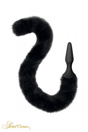Plug noir queue de chat – Sweet Caress - Vibromasse