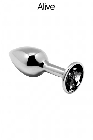 Plug métal bijou noir L – Alive - Vibromasse