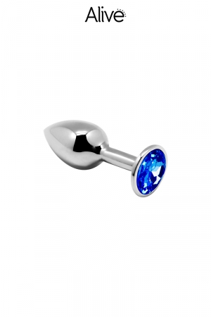 Plug métal bijou bleu S – Alive - Vibromasse