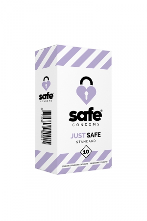 10 préservatifs Just Safe Standard - Vibromasse