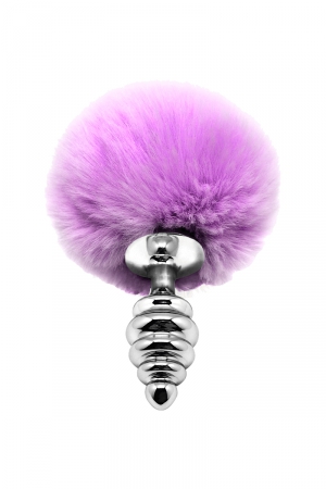 Plug métal Fluffy Twist S mauve – Alive - Vibromasse