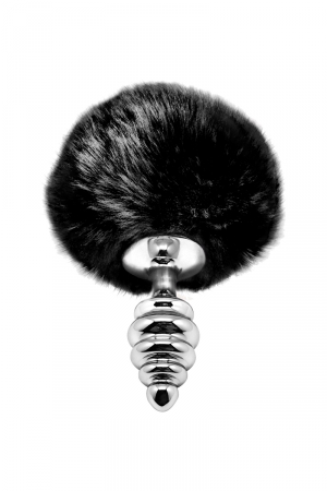 Plug métal Fluffy Twist S noir – Alive - Vibromasse