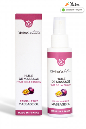 Huile de massage gourmande BIO Fruit de la passion - Vibromasse