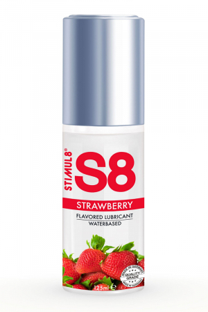 Lubrifiant S8 parfumé fraise 125ml - Vibromasse