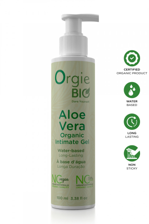 Gel Intime Bio à Base d&rsquo;Eau à l&rsquo;Aloe Vera - Vibromasse