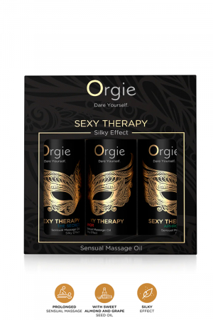 Coffret 3 huiles de massage sensuel Sexy Therapy Collection - Vibromasse