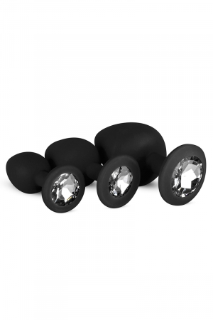Kit entrainement 3 Butt plugs noir – Easy Toys - Vibromasse