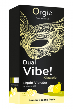 Gel d’excitation Dual Vibe Lemon Gin Tonic Liquid Vibrator - Vibromasse