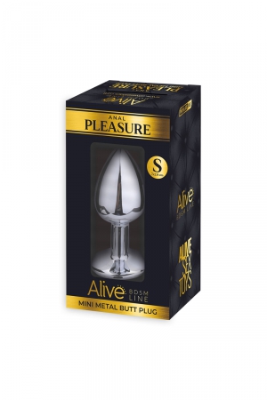 Plug métal bijou noir S – Alive - Vibromasse