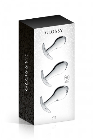 Set 3 plugs anal en verre Glossy Toys n° 17 - Vibromasse