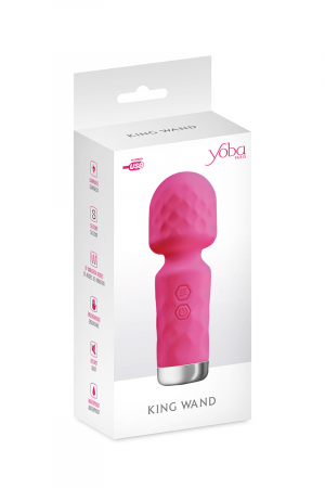 Mini vibromasseur King Wand rose - Vibromasse
