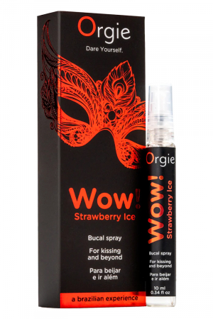 Spray buccal excitant Wow menthol fraise glaçé - Vibromasse