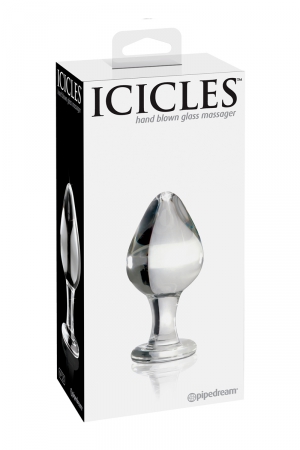 Plug anal verre Icicles n° 25 - Vibromasse
