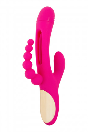Triple vibro avec langue oscillante – Sweet Smile - Vibromasse