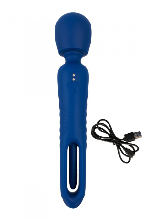 Vibro Wand réversible avec langue vibrante – Sweet Smile - Vibromasse