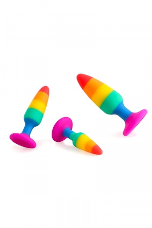Plug arc en ciel Hiperloo M – Wooomy - Vibromasse