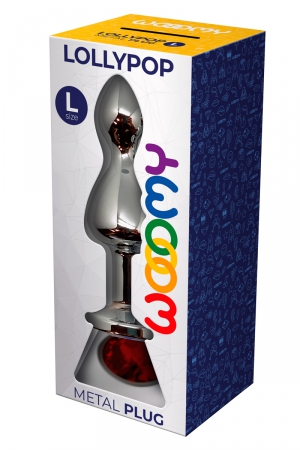 Plug bijou Lollypop rouge L – Wooomy - Vibromasse