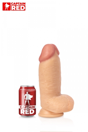 Gode XXL Colossus 26 x 7,5 cm – Captain Red - Vibromasse