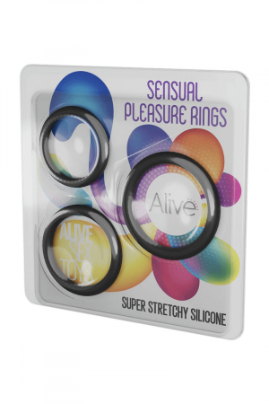 Kit 3 cockrings Sensual Pleasure Rings – Alive - Vibromasse