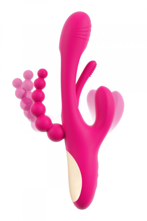 Triple vibro avec langue oscillante – Sweet Smile - Vibromasse