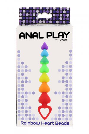 Stimulateur anal Rainbow Heart Beads – Toyjoy - Vibromasse