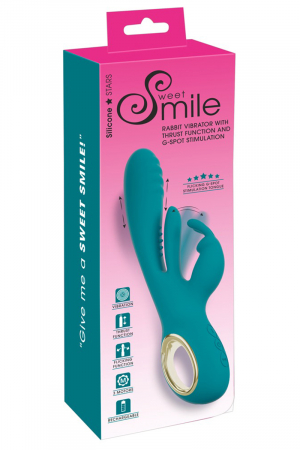 Vibro Rabbit avec va-et-vient et stimulation point G – Sweet Smile - Vibromasse