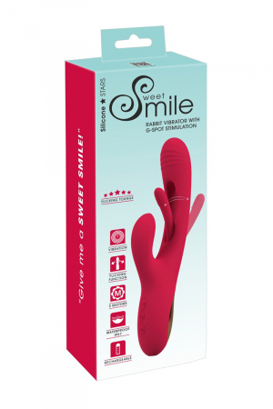 Vibro rabbit avec langue oscillante – Sweet Smile - Vibromasse